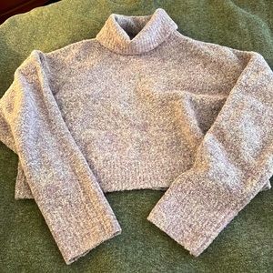 Kittenish cropped sweater turtleneck